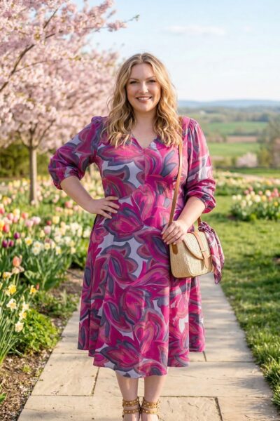 (veľ. 48 a 50) Viskózové šaty v áčkovom strihu fialové