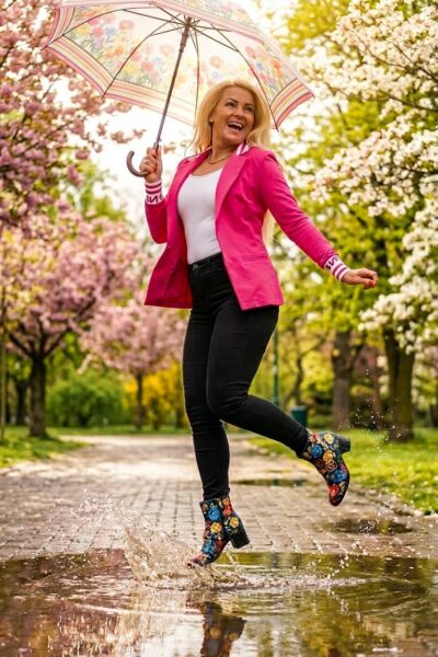 Športové sako s ozdobnými pruhmi ružové