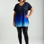 Tunika s farebným prechodom v plus size veľkosti